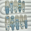 Handmade 3D Bow Teddy Bear Press On Nails