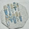Handmade 3D Bow Teddy Bear Press On Nails